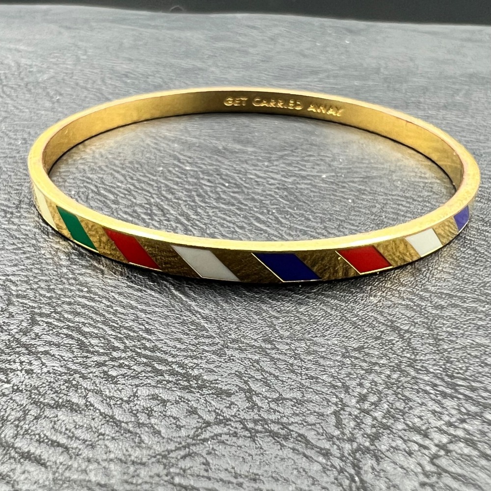 Kate Spade Get Carried Away Bangle OS Gold Multi‎ EXC - Picture 4 of 7